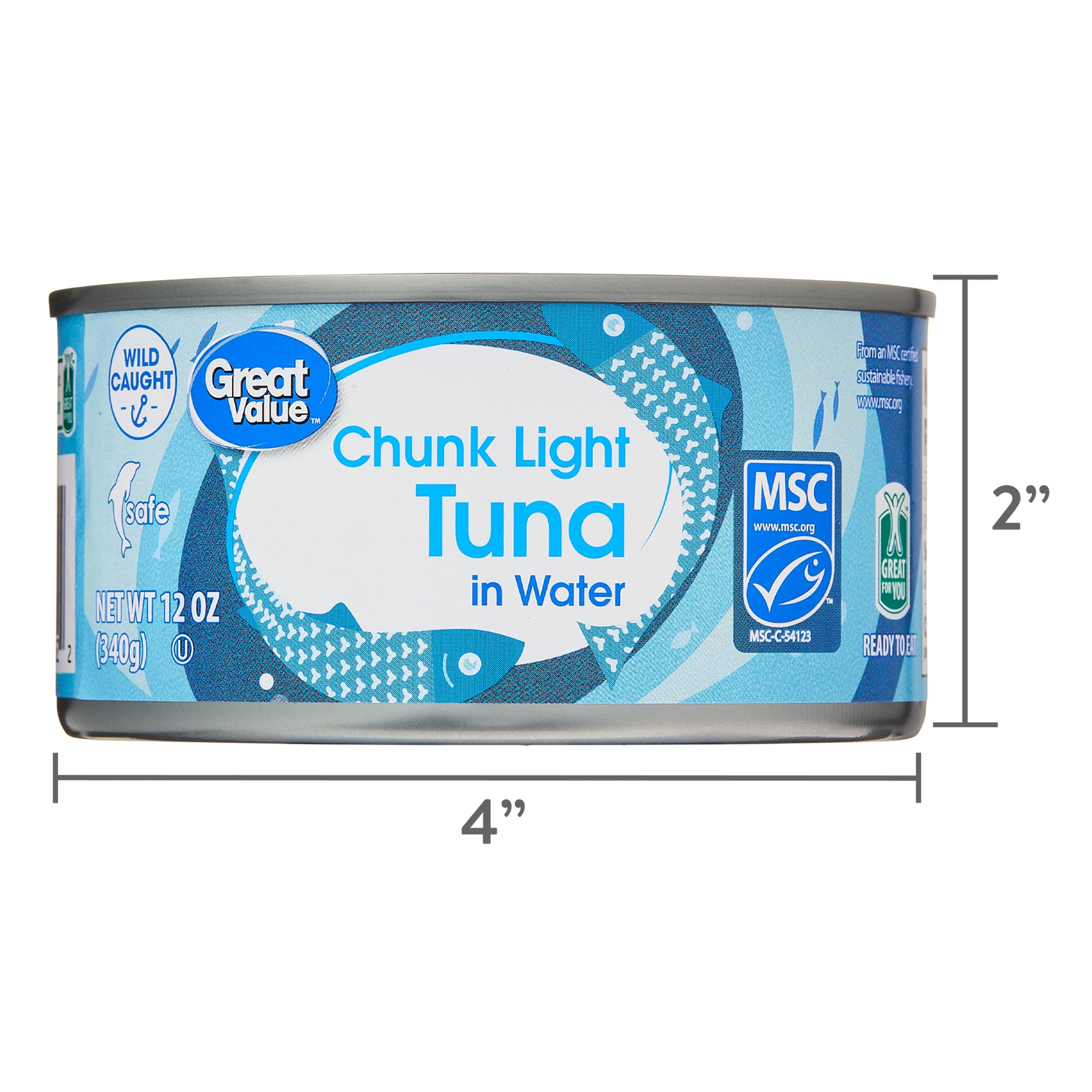 Great Value Chunk Light Tuna in Water, 12 oz