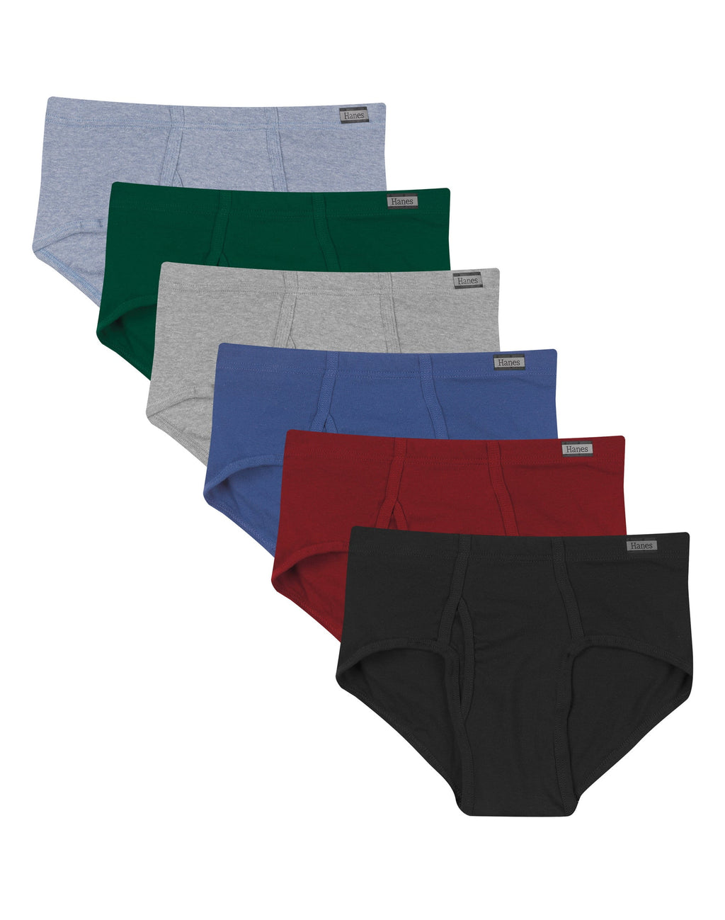 Hanes Men's Underwear Briefs Pack, Mid-Rise, ComfortSoft Waistband, 6-Pack Assorted S