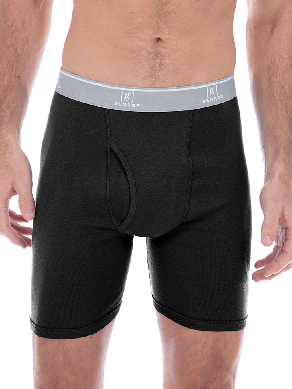 George Men's Regular Leg Boxer Briefs, 6-Pack