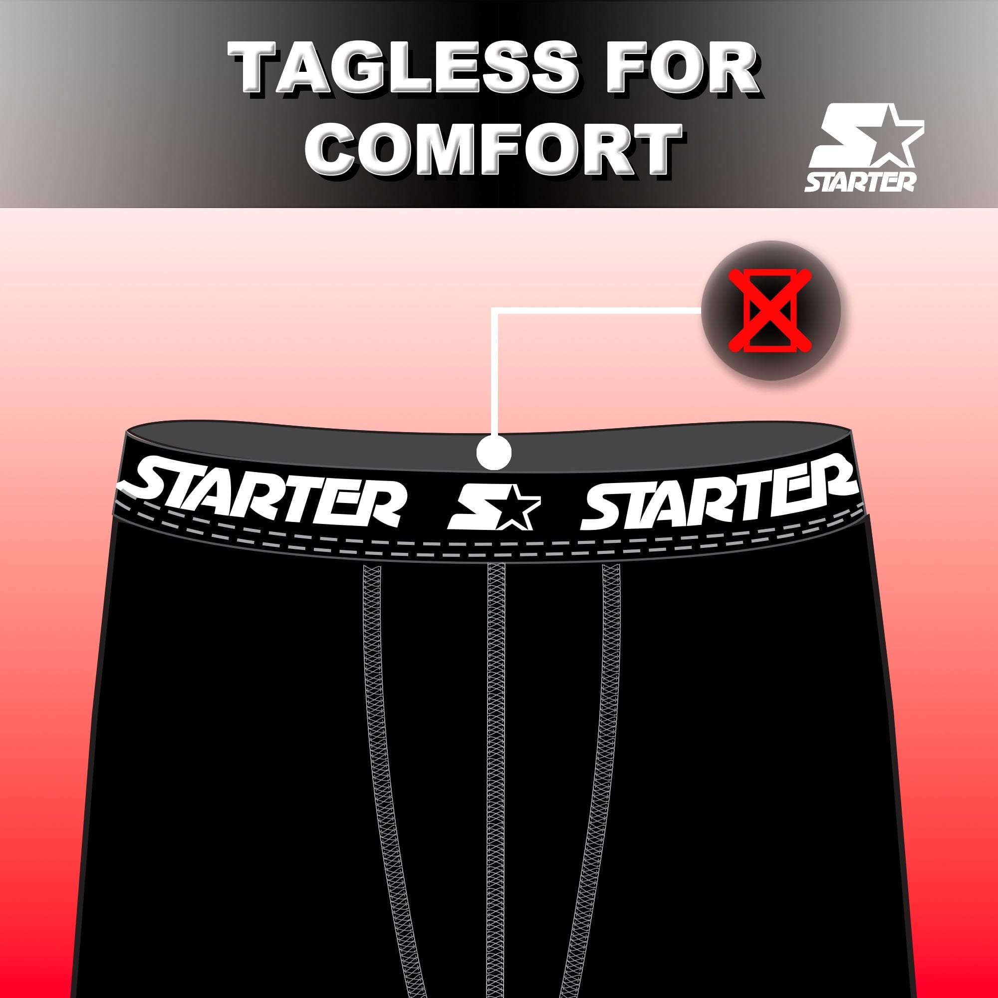 Starter Men's and Big Men’s Stretch Cotton Boxer Briefs, 6-Pack, Sizes S-5X
