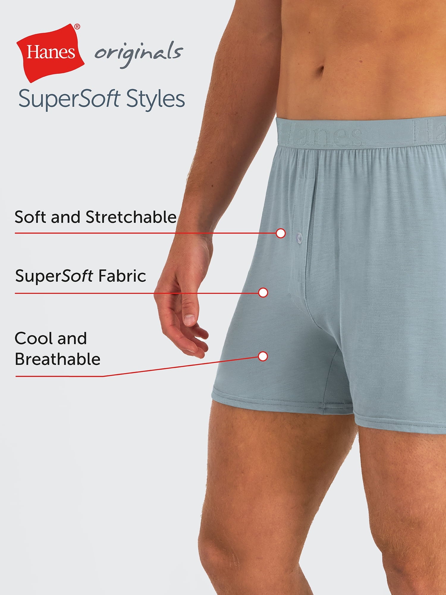 Underwear Boxers, 3-Pack, SuperSoft Knit Sleep Boxers for Men, Viscose from Bamboo