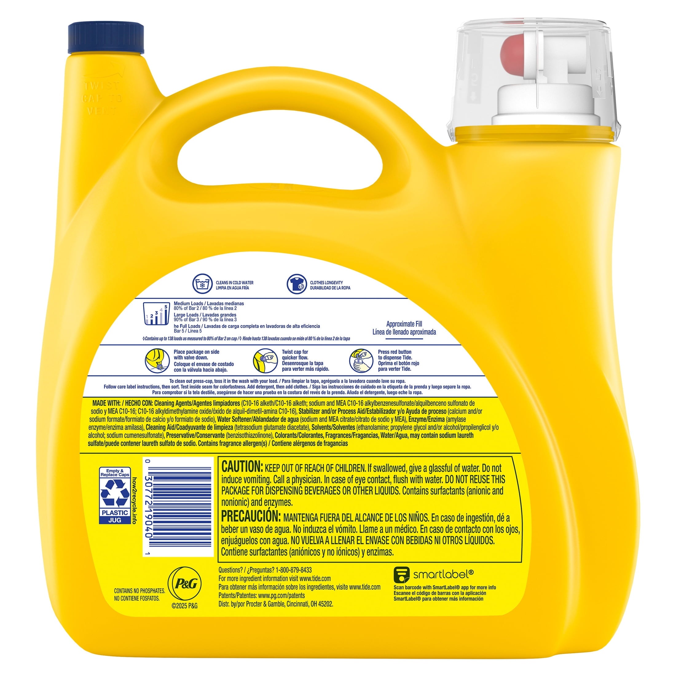 Tide Simply Laundry Detergent Liquid, Daybreak Fresh, 117 fl oz, 89 Loads