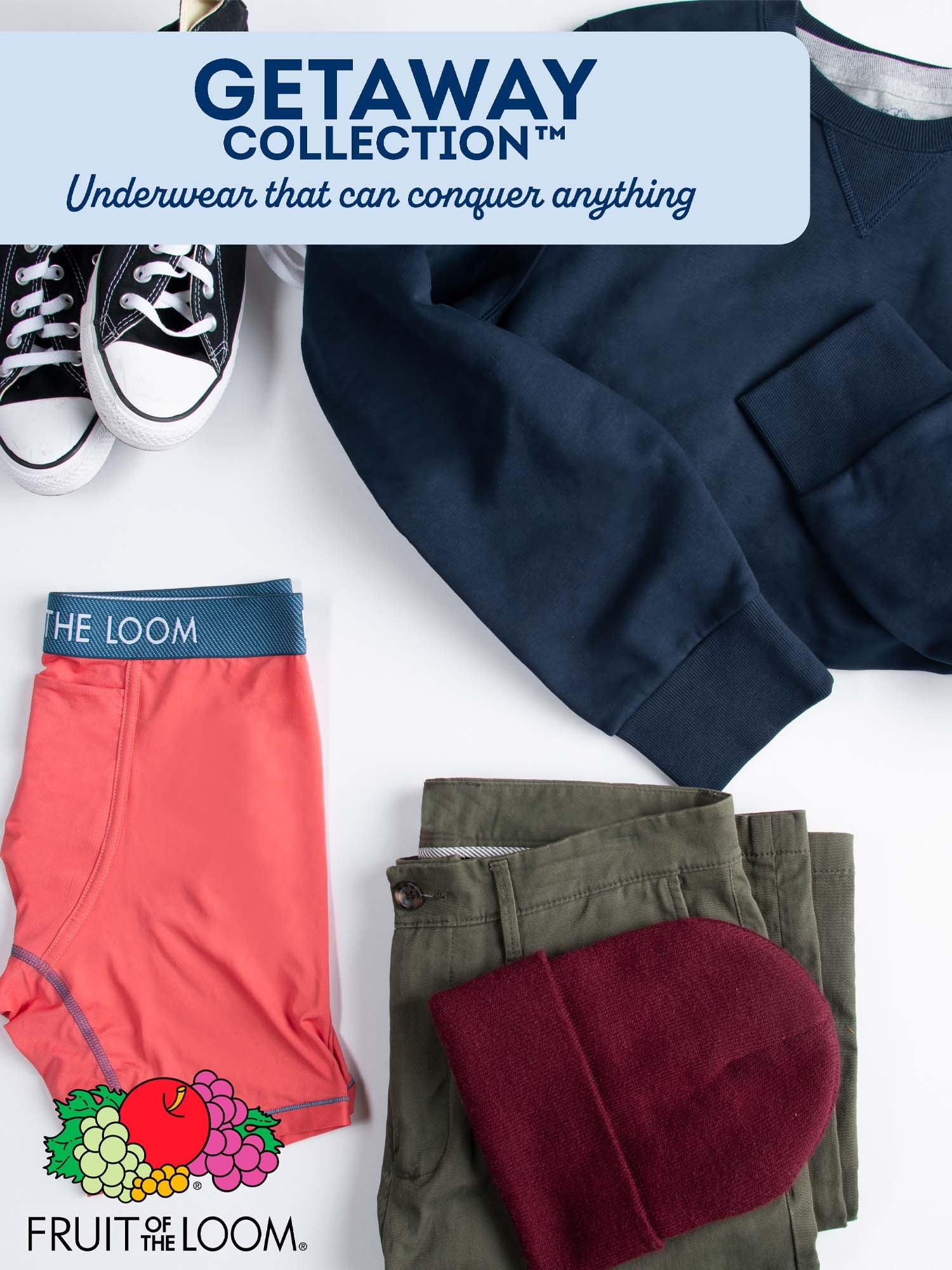 Fruit of the Loom Men's Getaway Collection Boxer Briefs, 3-Pack