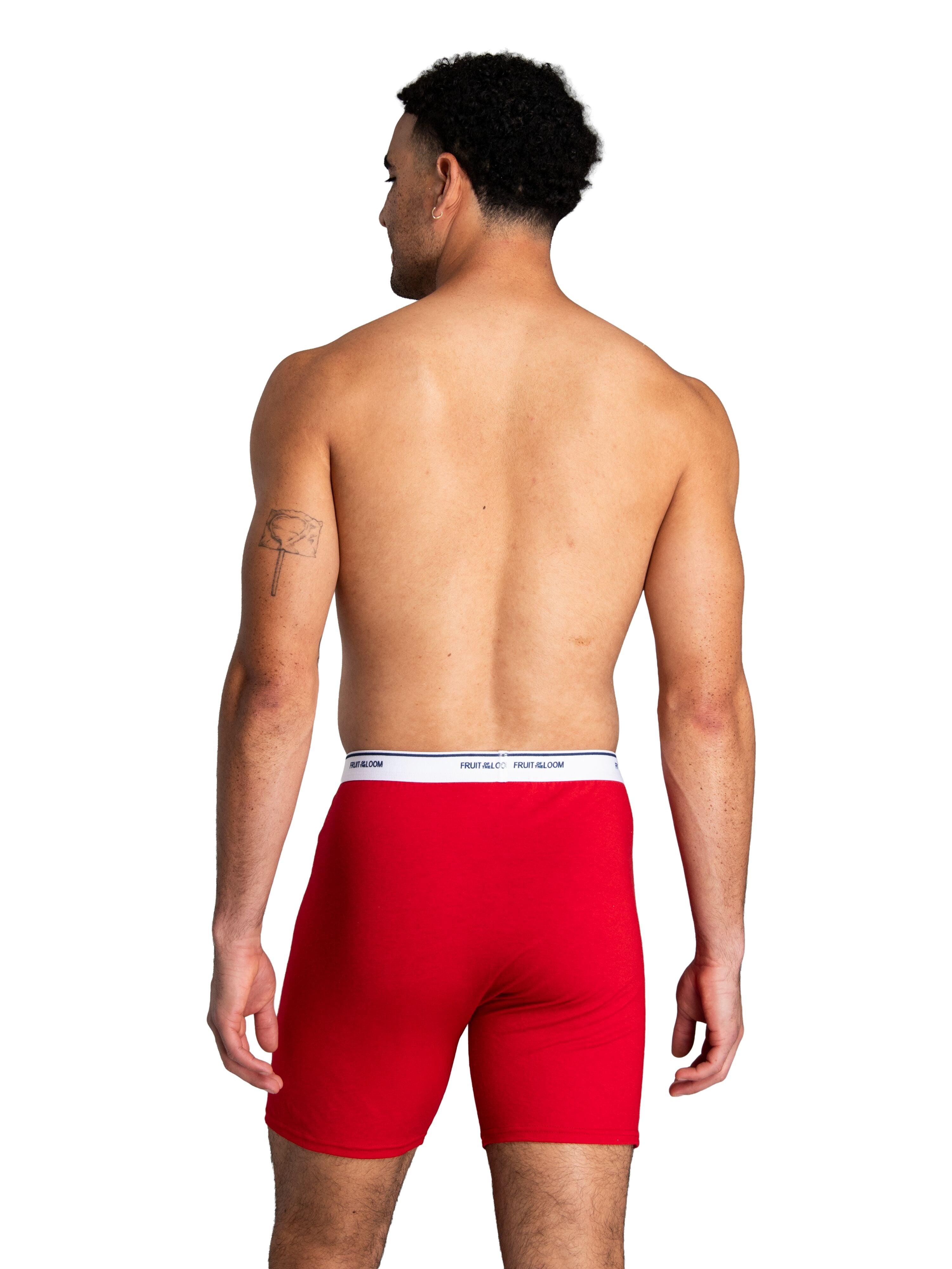 Fruit of the Loom Men's Active Cotton Blend Boxer Briefs, 8-Pack, Sizes S-XL
