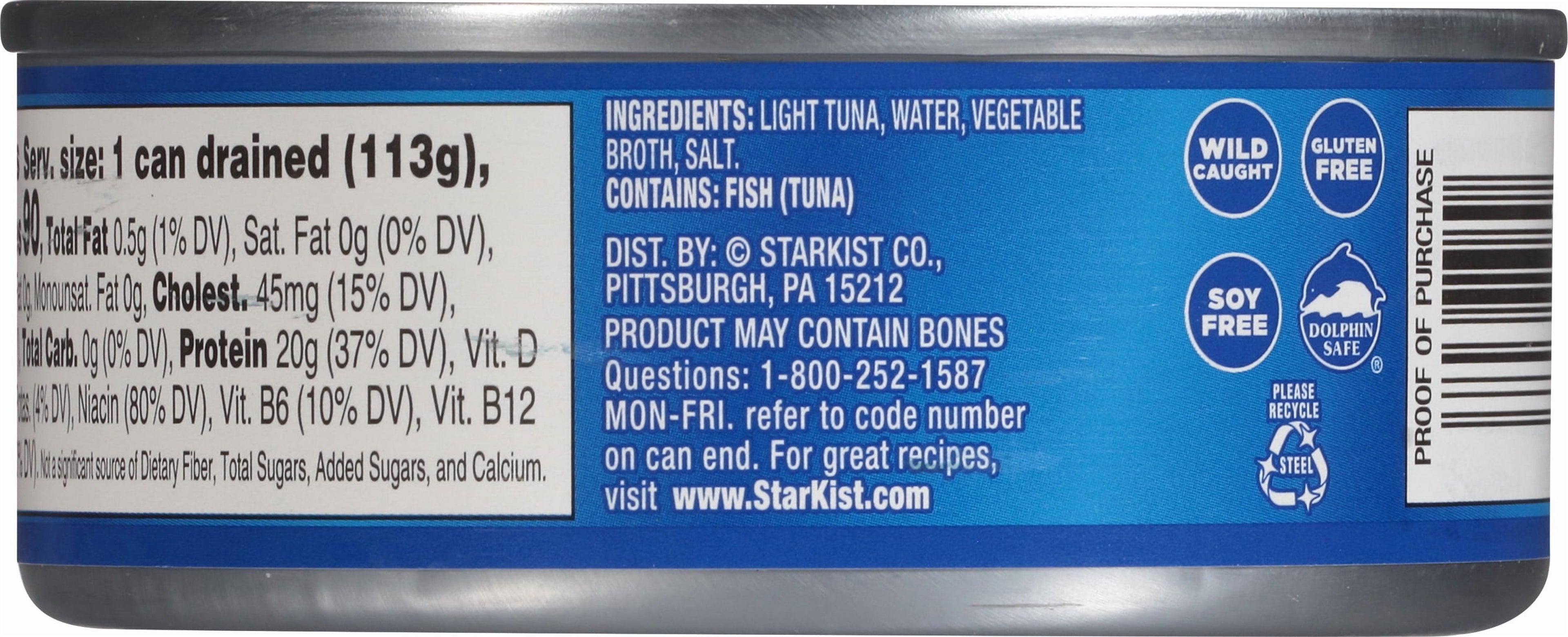 StarKist Chunk Light Tuna in Water, Wild Caught, 20g Protein, 5 oz Can