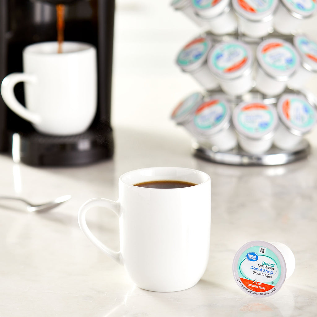 Great Value Donut Shop Decaf Ground Coffee Pods, 12 Count