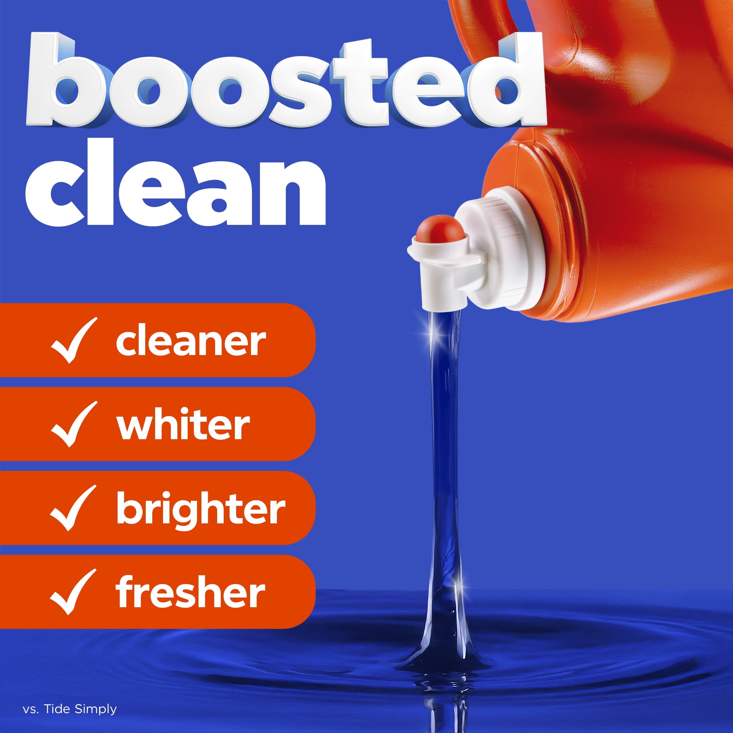 Tide Laundry Detergent Liquid with 6X Boosted Cleaning Power, Clean Breeze Scent, 125 fl oz, 100 Loads