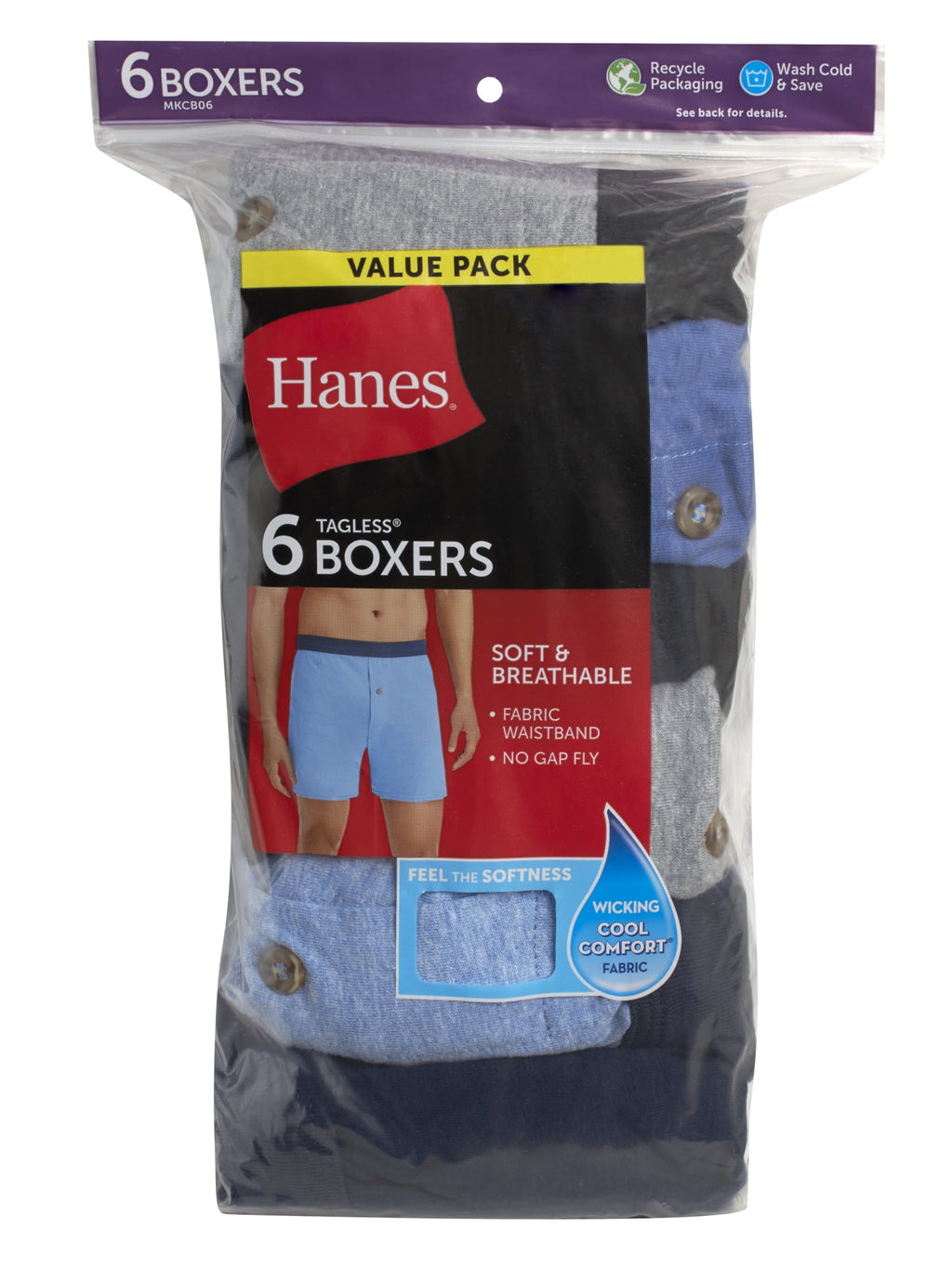 Hanes Men's Woven Boxers, 3 Pack