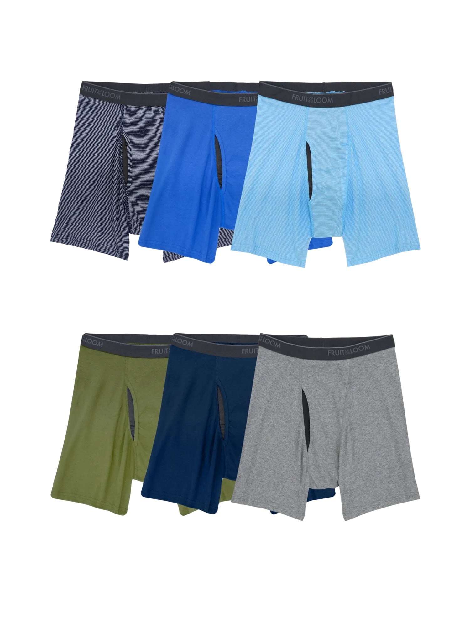 Fruit of the Loom Men's CoolZone Boxer Briefs, Moisture‑Wicking, Mesh Fly, No Ride Up, Multipacks, Sizes S-3XL