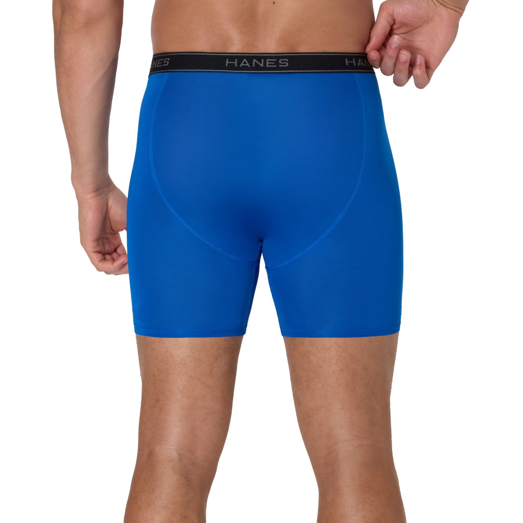 Hanes Mens Underwear Briefs, 3-Pack, Performance Stretch Boxer Brief Underwear, Moisture Wicking
