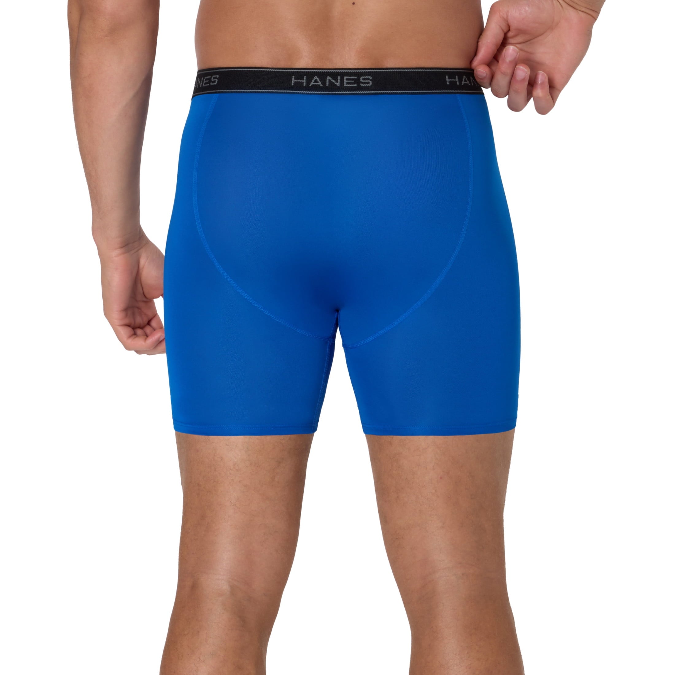 Hanes Mens Underwear Briefs, 3-Pack, Performance Stretch Boxer Brief Underwear, Moisture Wicking