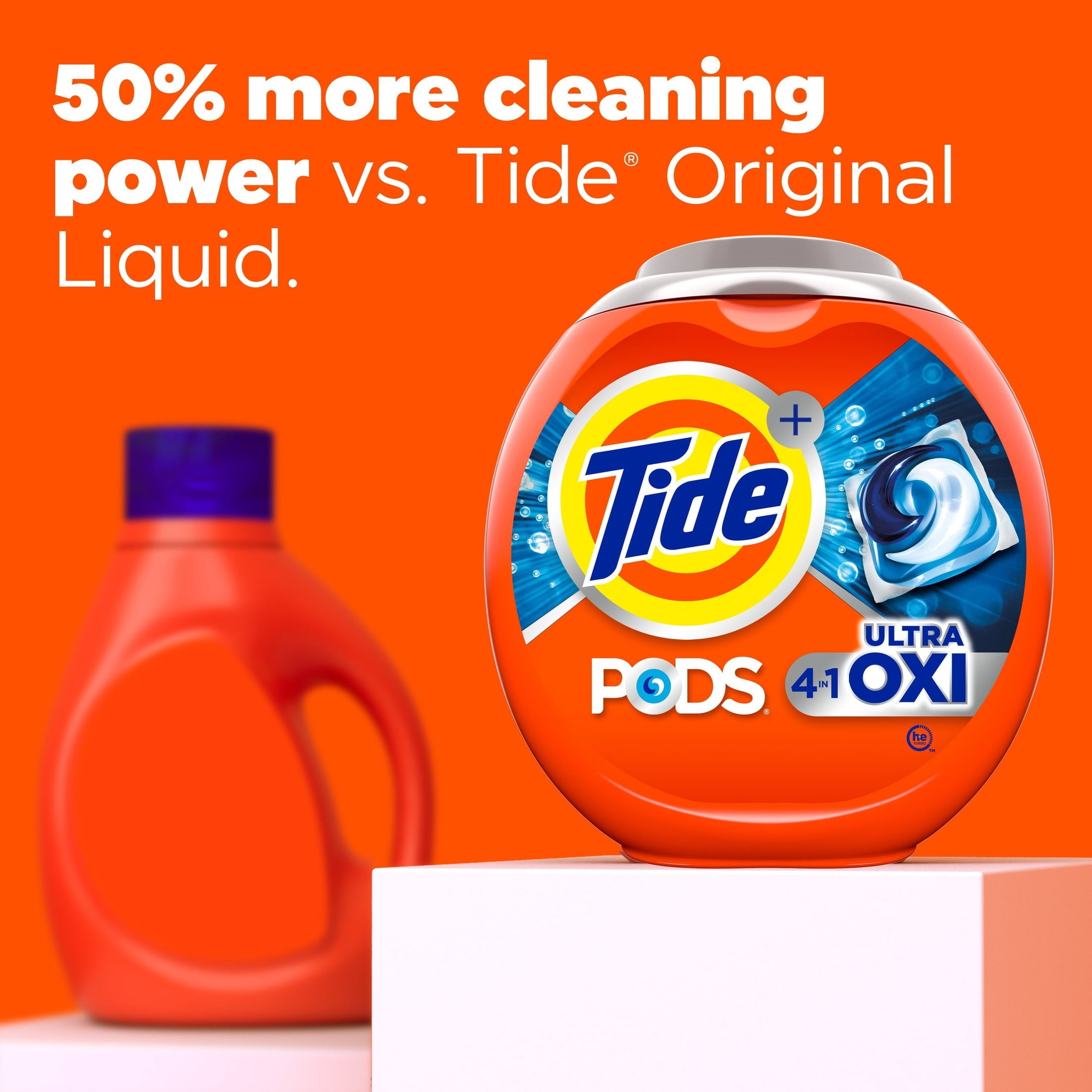 Tide PODS Laundry Detergent Soap Pacs, Ultra OXI, 32 Count