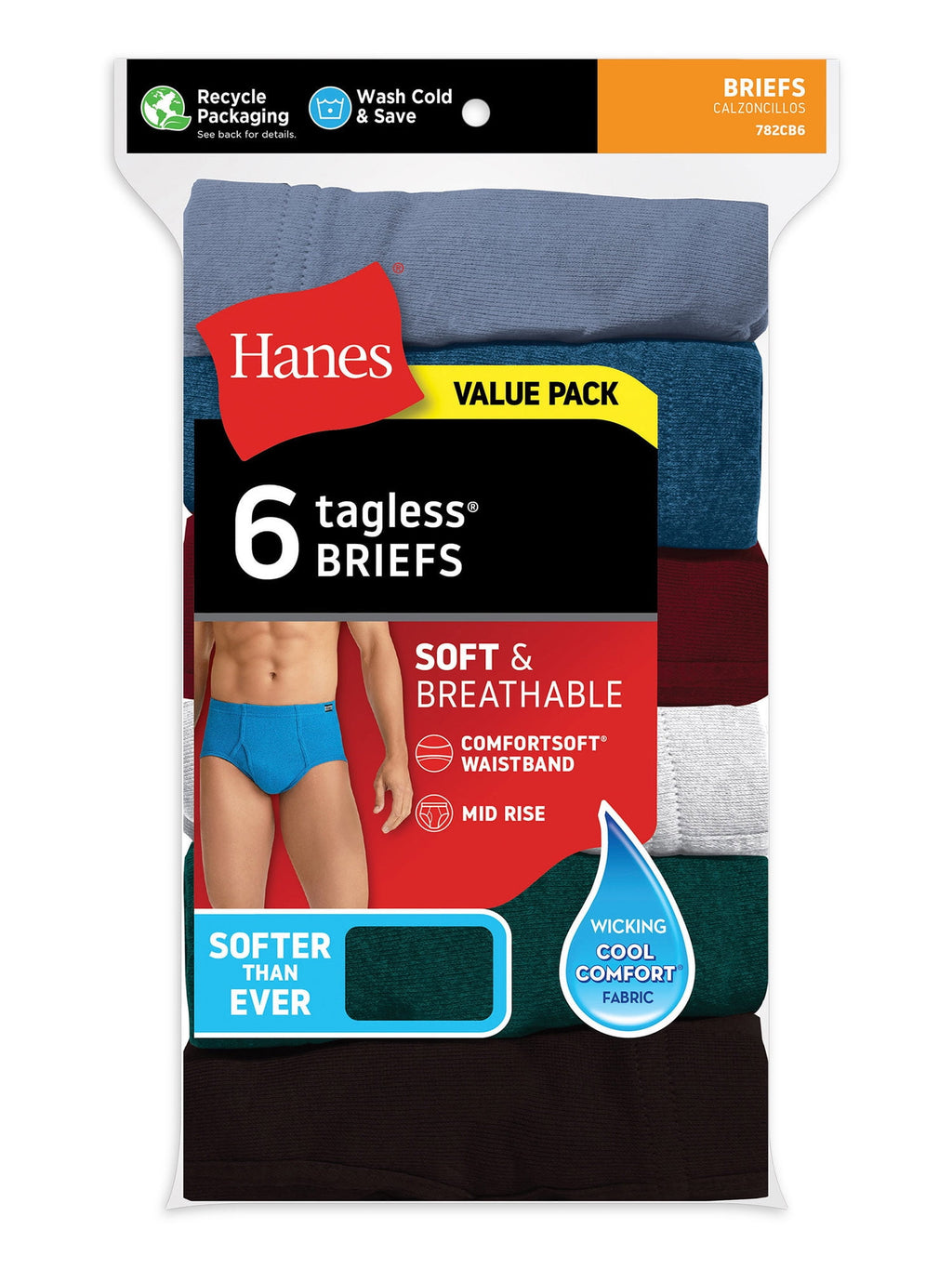 Men's Mid Rise Brief 6 Pack