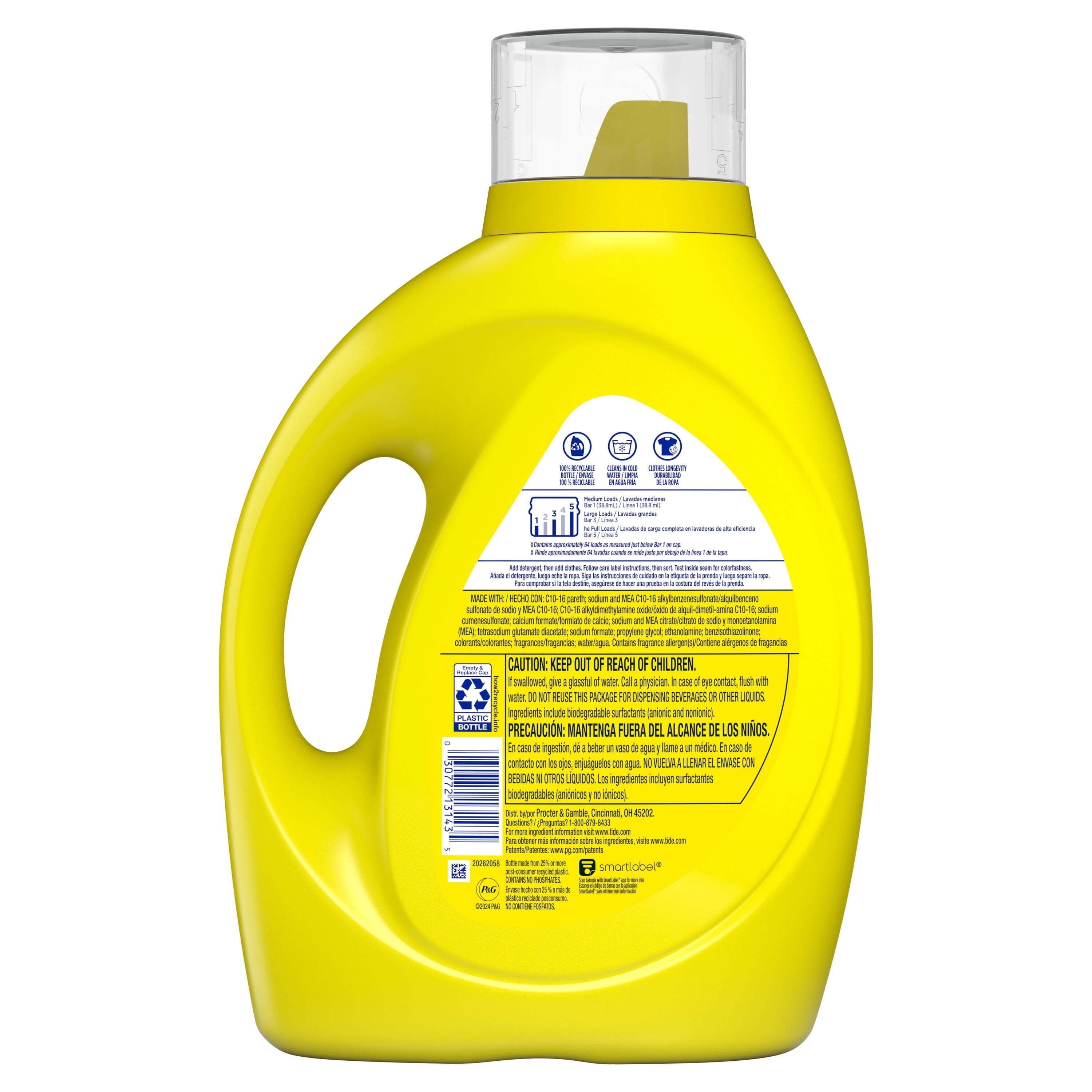 Tide Simply Laundry Detergent Liquid All-In-One, Refreshing Breeze Scent, 117 fl oz, 89 Loads