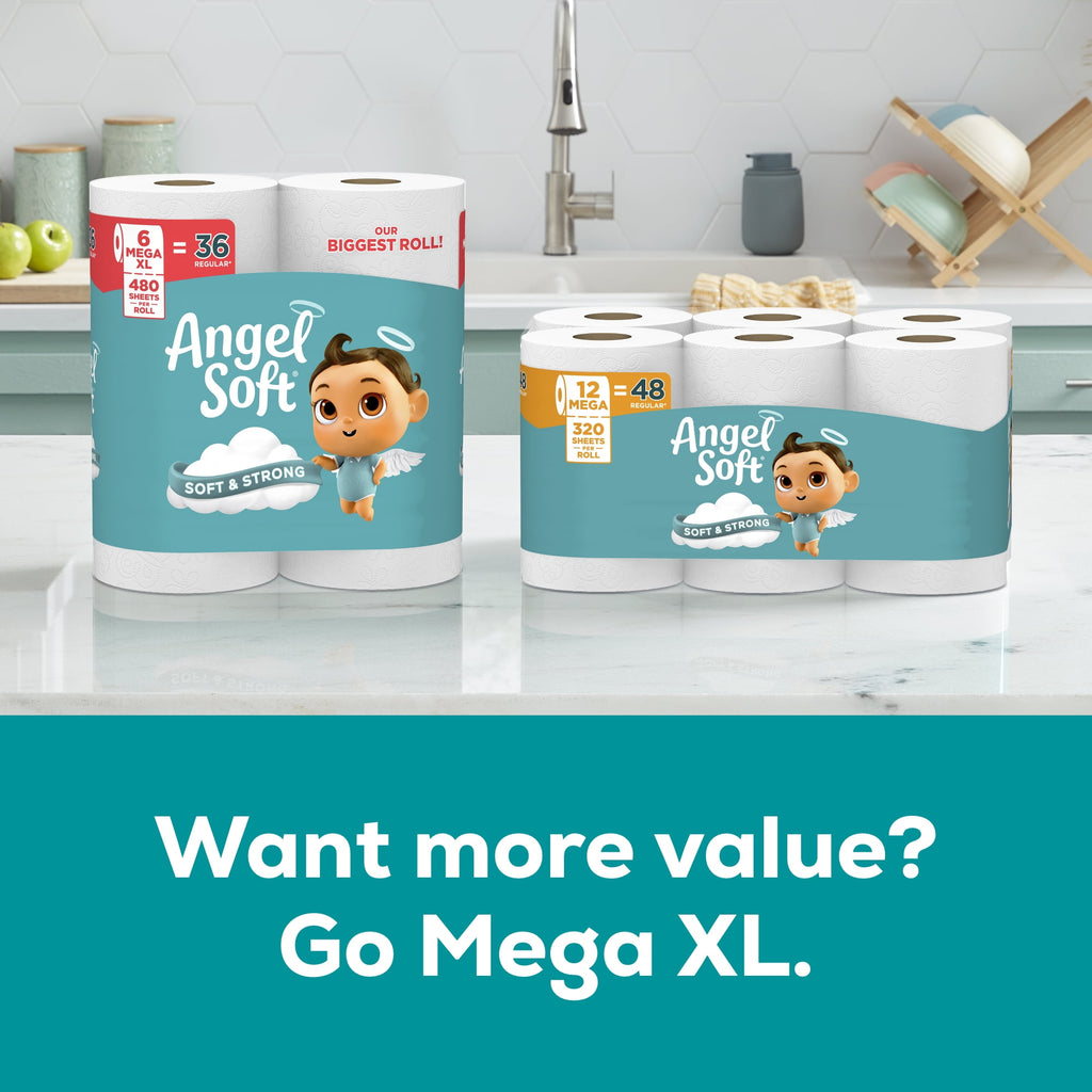 Angel Soft 2-Ply Toilet Paper, 36 Mega Rolls, 320 Sheets per Roll