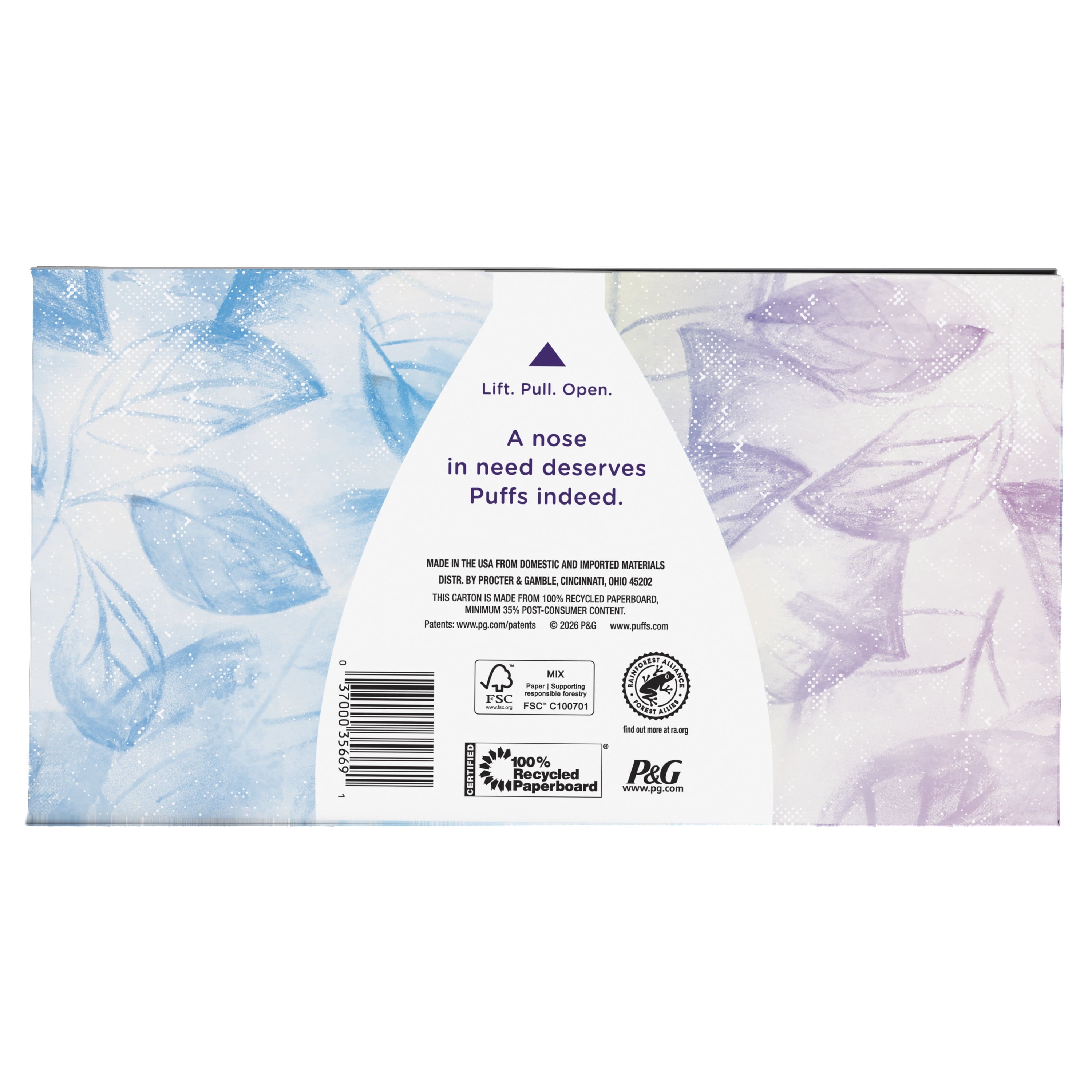 Puffs Ultra Soft Facial Tissues, Back-to-School Exclusive, 4 Rectangle Boxes, 124 Facial Tissues Per Box