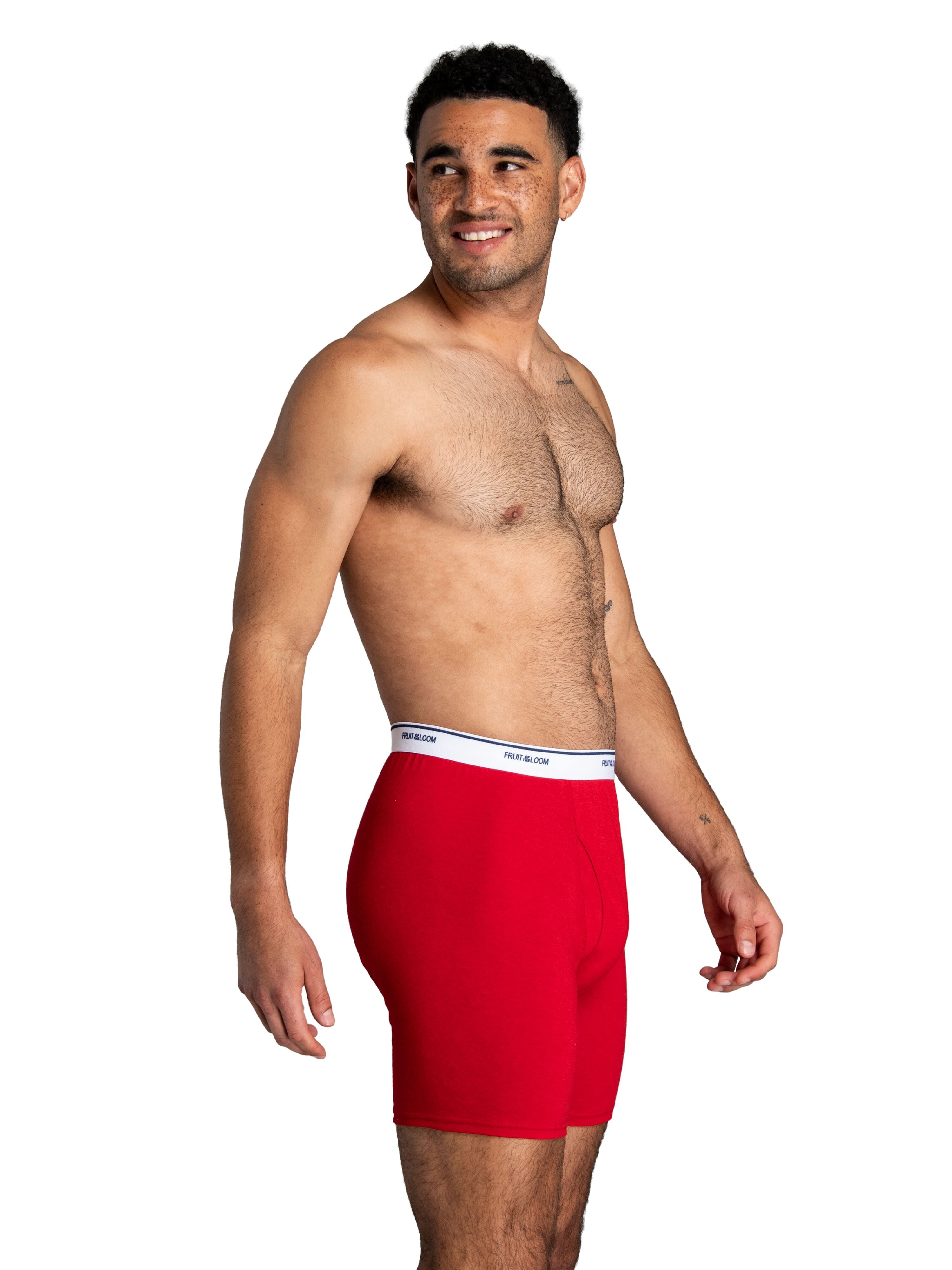 Fruit of the Loom Men's Active Cotton Blend Boxer Briefs, 8-Pack, Sizes S-XL