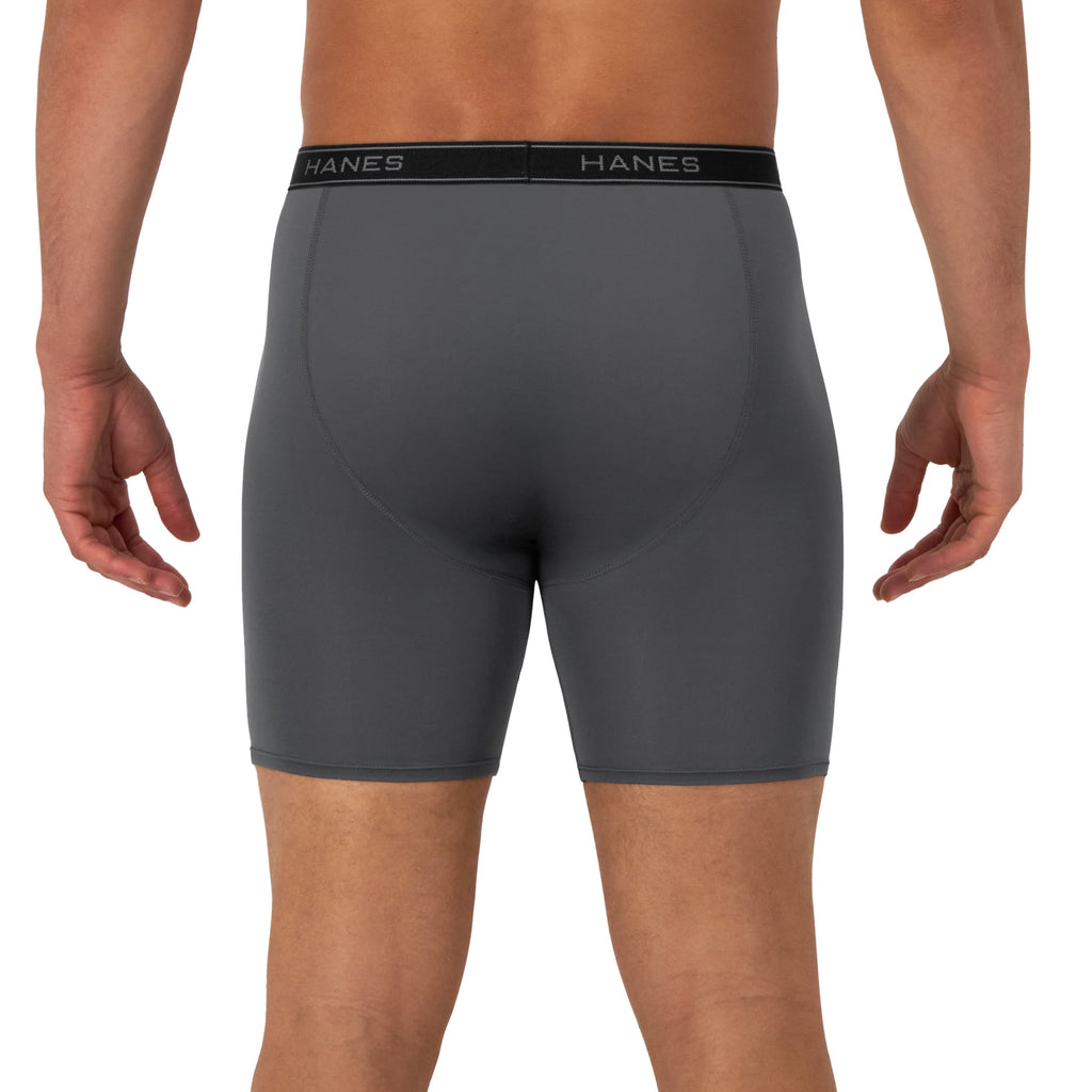 Hanes Mens Underwear Briefs, 3-Pack, Performance Stretch Boxer Brief Underwear, Moisture Wicking