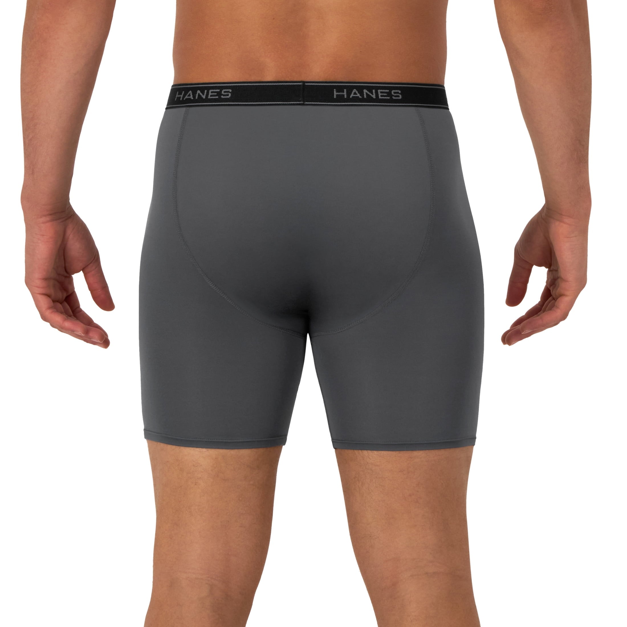 Hanes Mens Underwear Briefs, 3-Pack, Performance Stretch Boxer Brief Underwear, Moisture Wicking