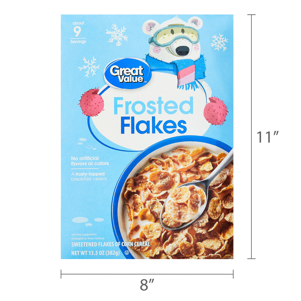 Great Value Frosted Flakes Breakfast Cereal, 13.5 oz