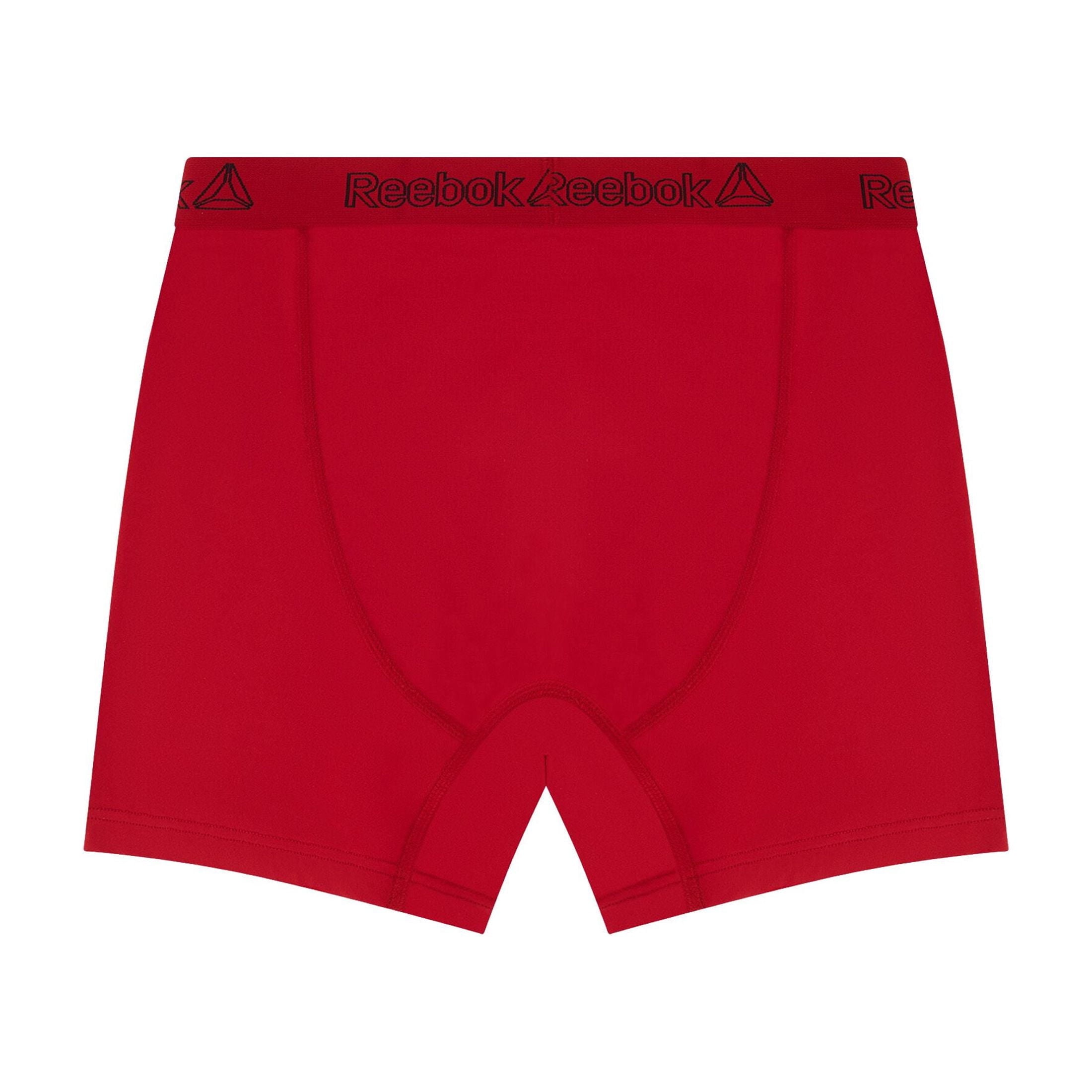 Reebok Men's Featherweight Performance Regular Leg Boxer Briefs, 4 pack Sizes S-XL