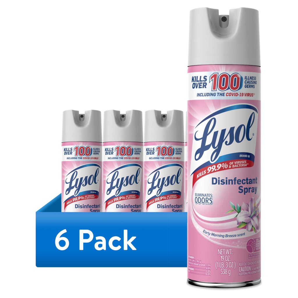 Lysol Disinfectant Spray, Sanitizing and Antibacterial Spray, Deodorizer, Early Morning Breeze, 19 oz