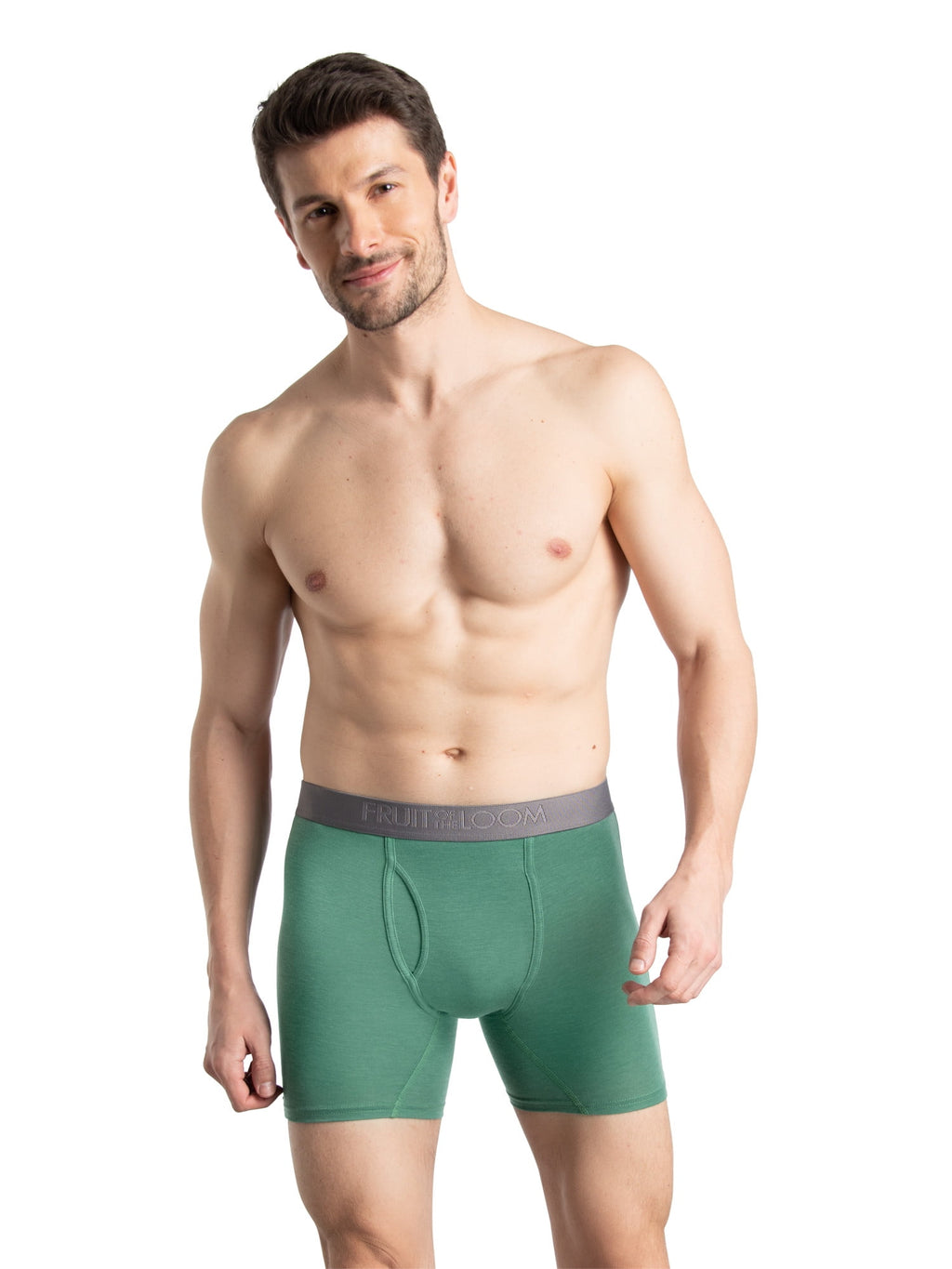 Fruit of the Loom Men's 360 Stretch Performance Cooling Channels Boxer Briefs, 6-Pack