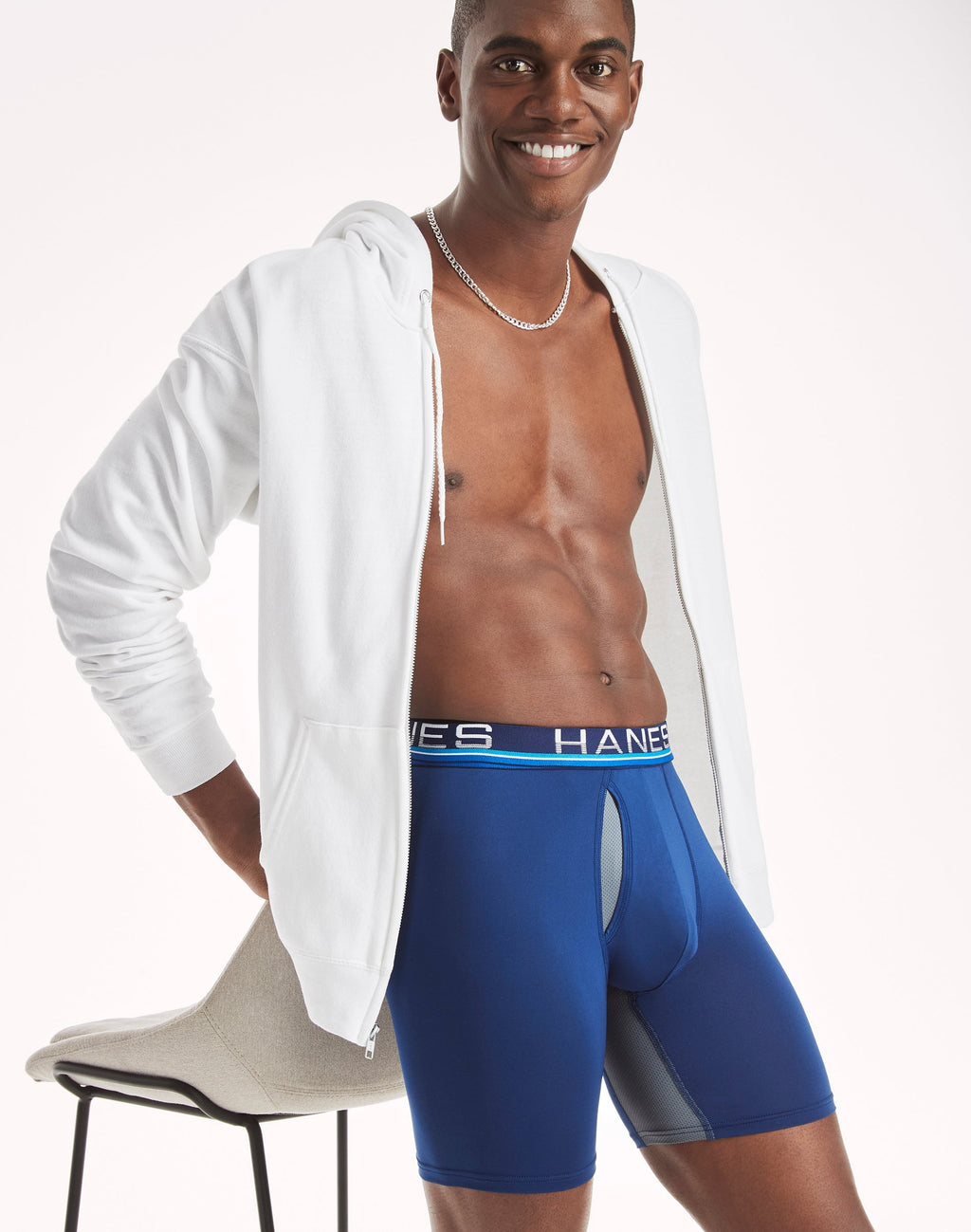 Hanes X-Temp Total Support Pouch Mens Boxer Briefs, Anti-Chafing Underwear, 3-Pack