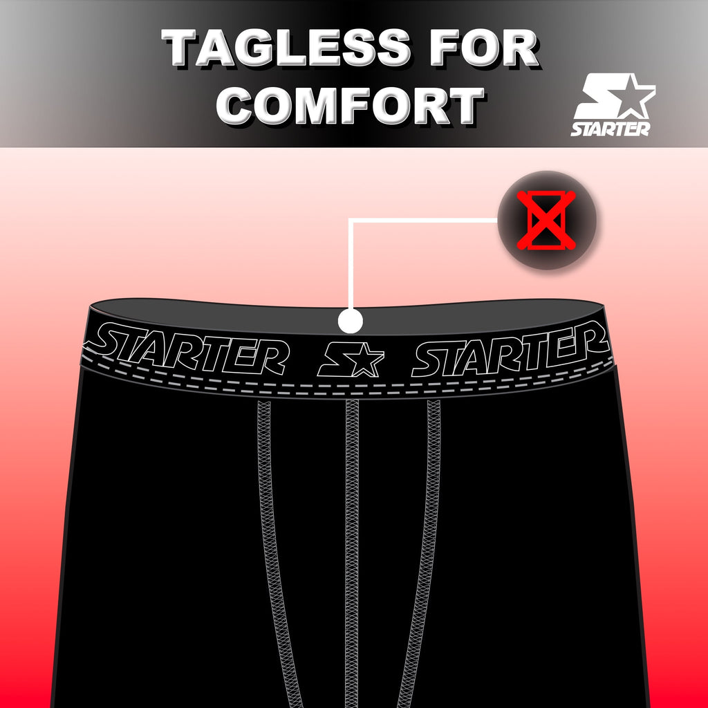 Starter Men's and Big Men’s Stretch Cotton Boxer Briefs, 6-Pack, Sizes S-5X
