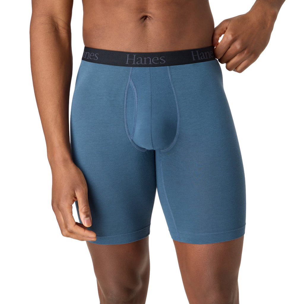 Hanes Mens Underwear Boxer Briefs, 3-Pack, Comfort Flex Fit Total Support Pouch, Moisture Wicking