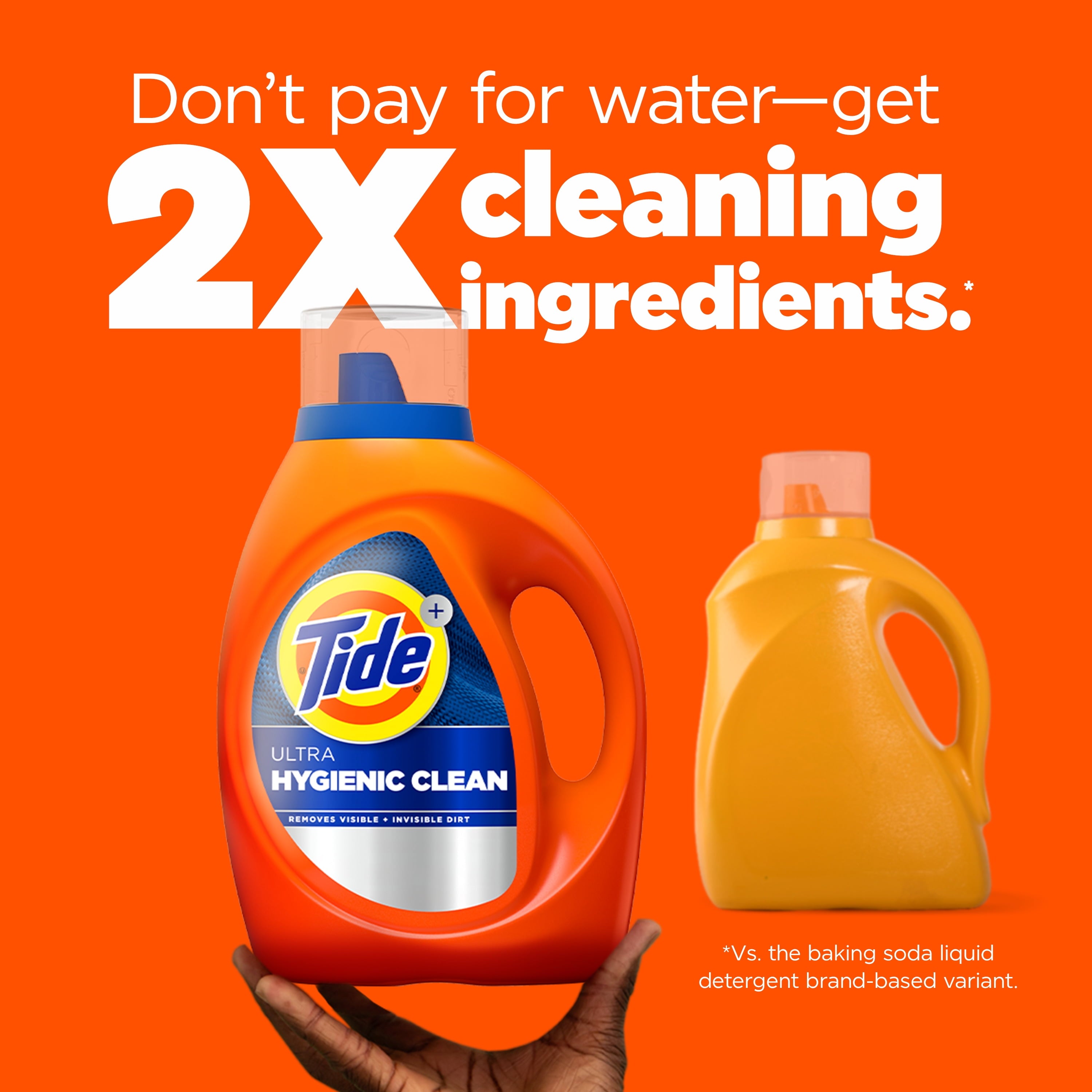 Tide Ultra Hygienic Clean Liquid Laundry Detergent, Original Scent, 55 fl oz, 39 Loads