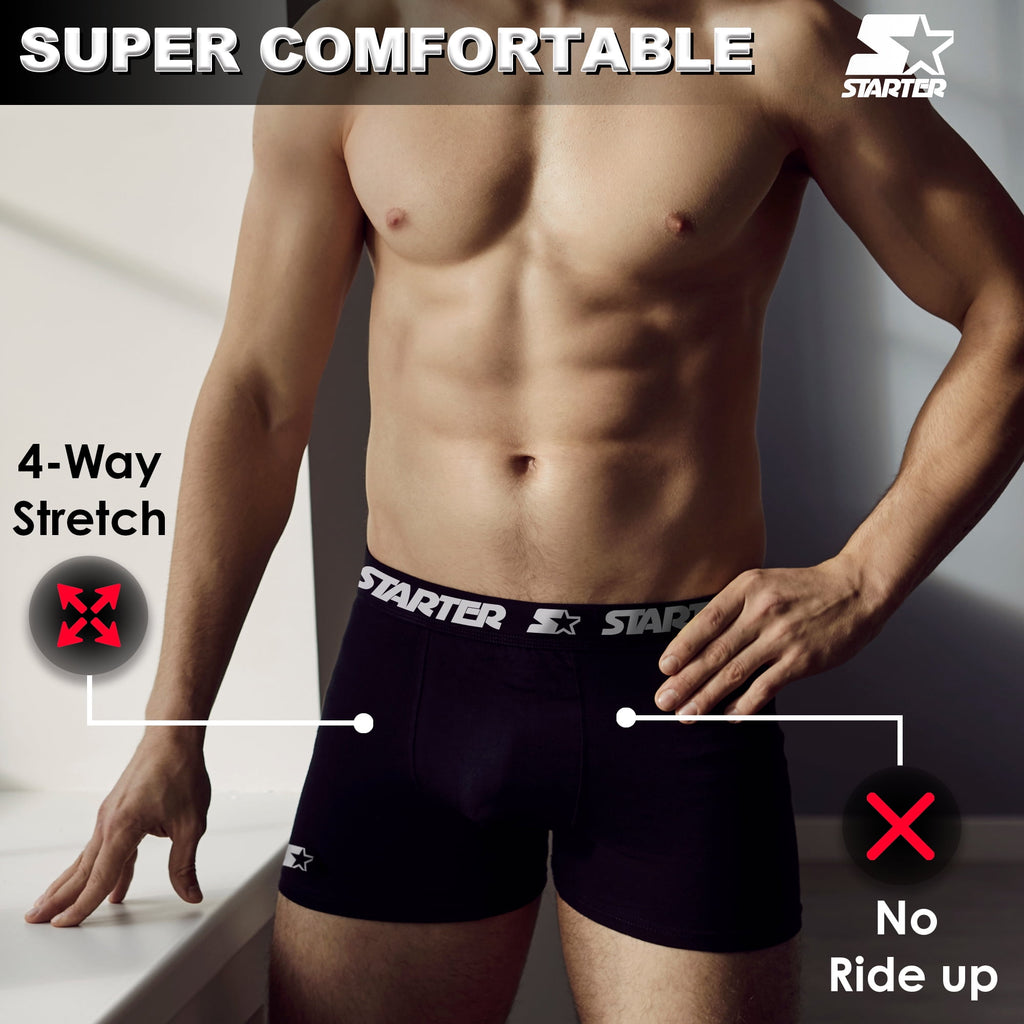 Starter Men's Breathable Polyester Boxer Briefs, (10 Pack)