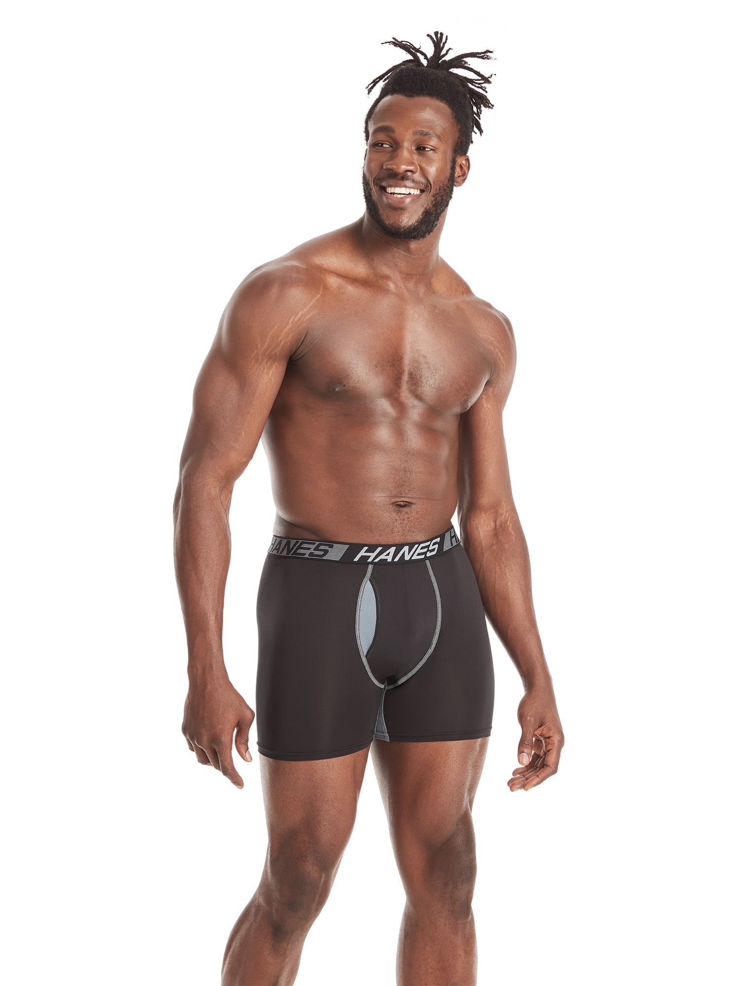 Hanes X-Temp Total Support Pouch Mens Boxer Briefs, Anti-Chafing Underwear, 3-Pack