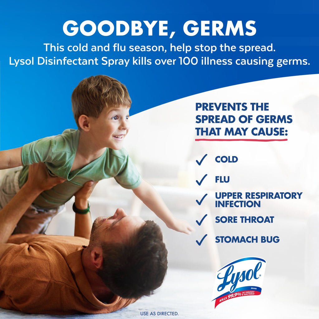 Lysol Disinfectant Spray, Sanitizing and Antibacterial Spray, Deodorizer, Early Morning Breeze, 19 oz