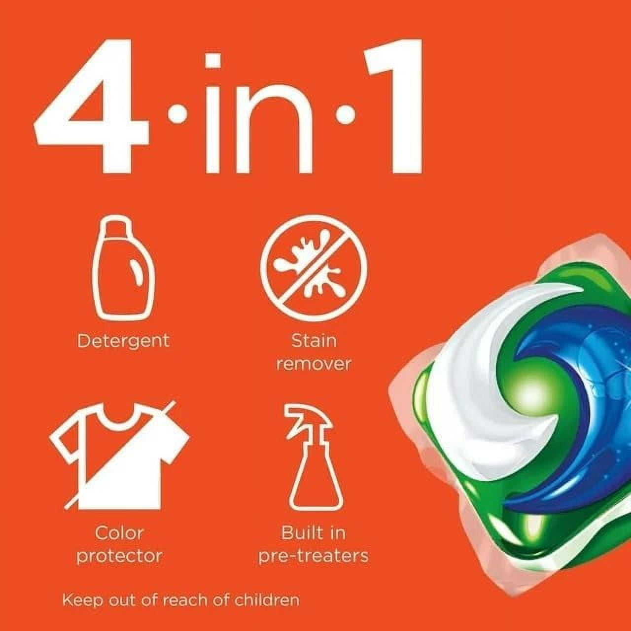 Tide PODS Liquid Detergent Pacs, 4-in-1 Ultra Oxi, 26 Ct, 1 Bag