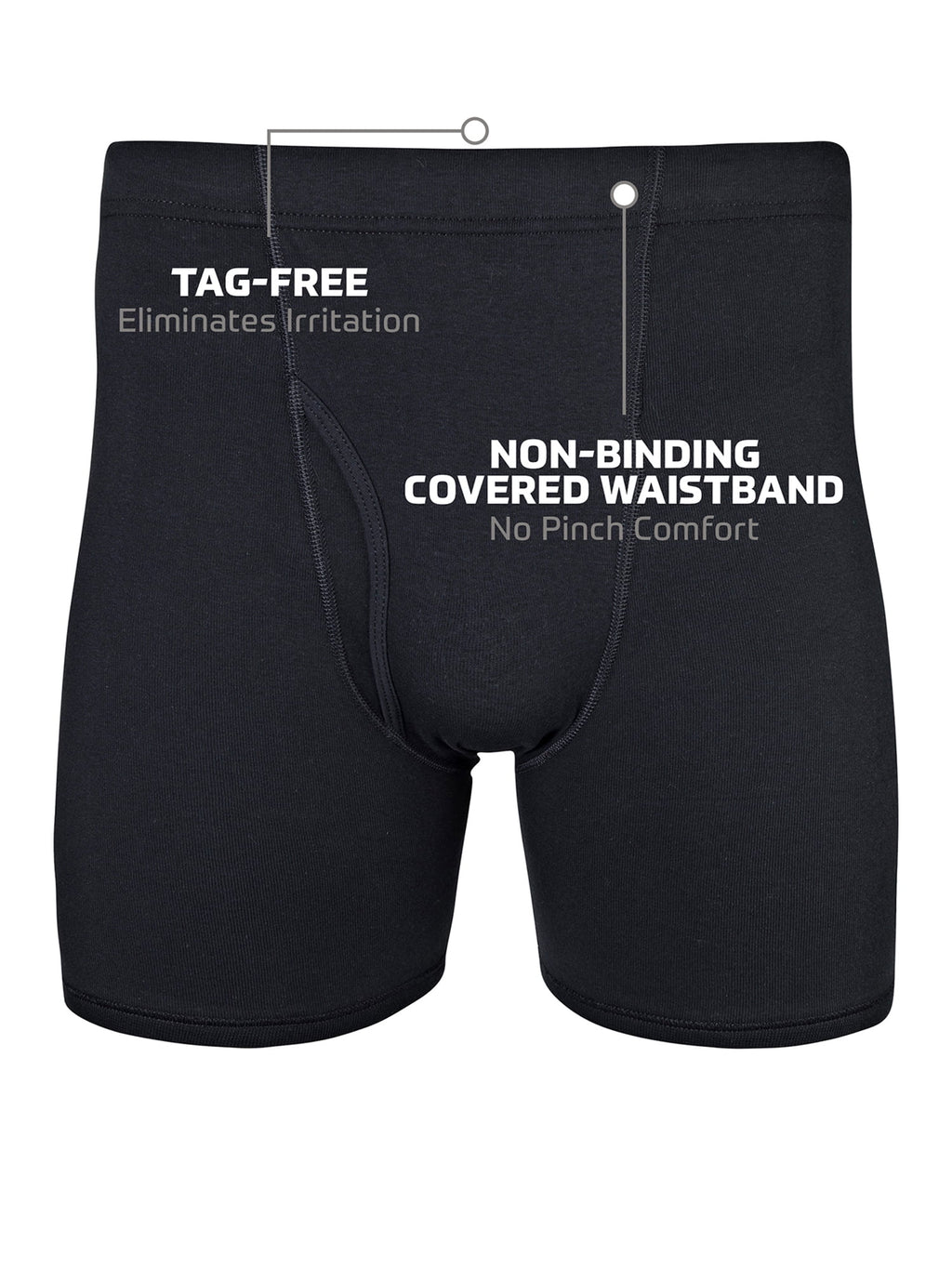 Gildan Adult Men's Boxer Briefs With Covered Waistband, 5-Pack, Sizes S-2XL, 6" Inseam
