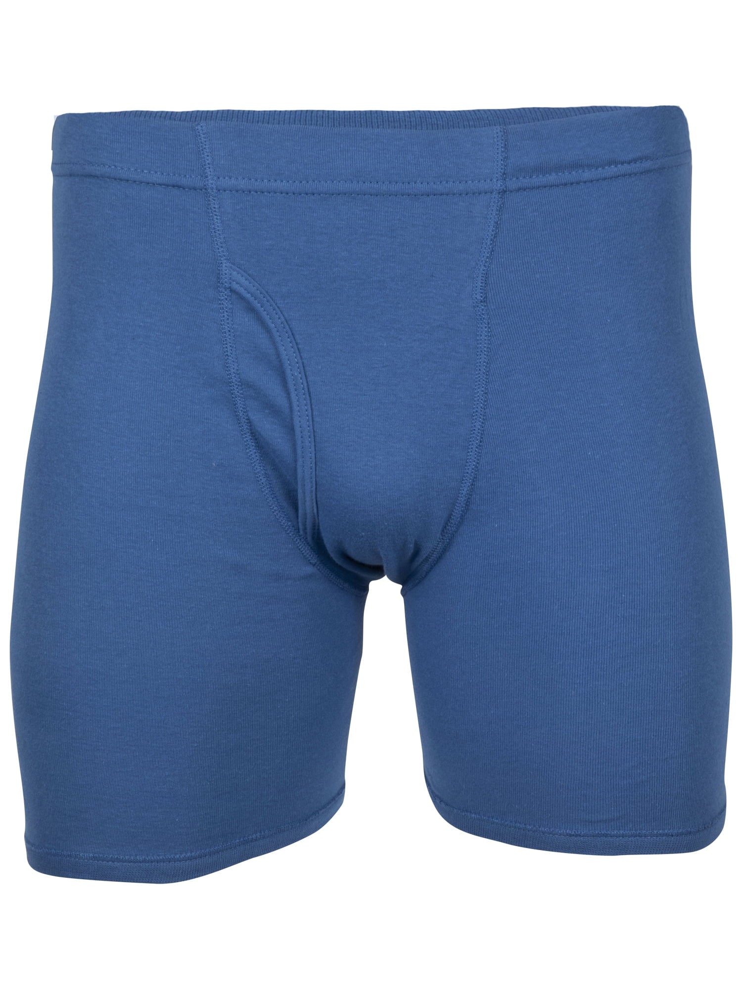 George Men's Covered Waistband Regular Leg Boxer Briefs, 6-Pack