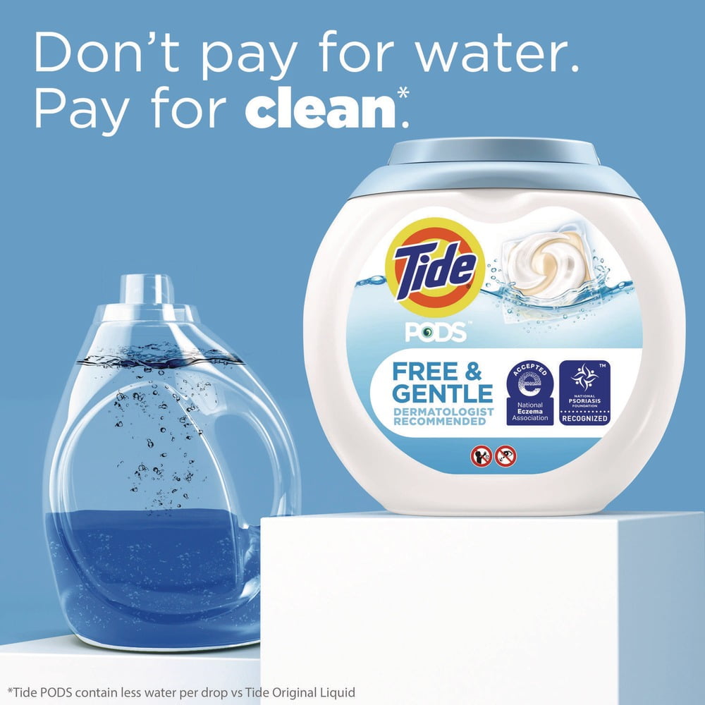 Tide, Free & Gentle, Laundry Detergent PODS, 76 ct