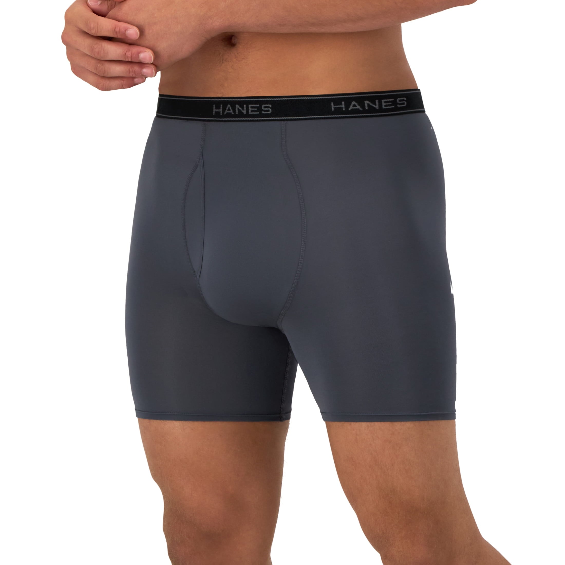 Hanes Mens Underwear Briefs, 3-Pack, Performance Stretch Boxer Brief Underwear, Moisture Wicking