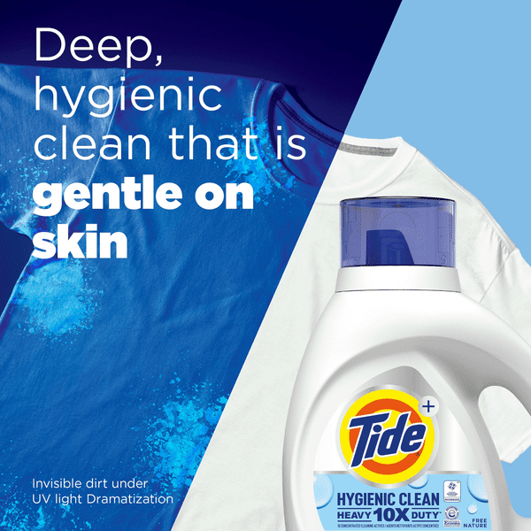 Tide Hygienic Clean Heavy Duty 10X Free Liquid Laundry Detergent 59 Loads