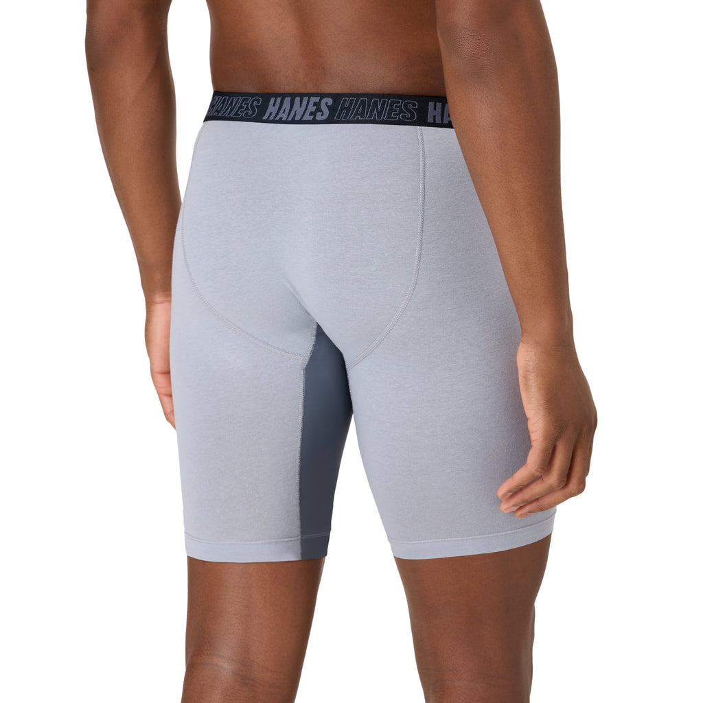 Hanes Mens Underwear Boxer Briefs, 3-Pack, Moves Anti-Chafe Men's Boxer Briefs MACCD3