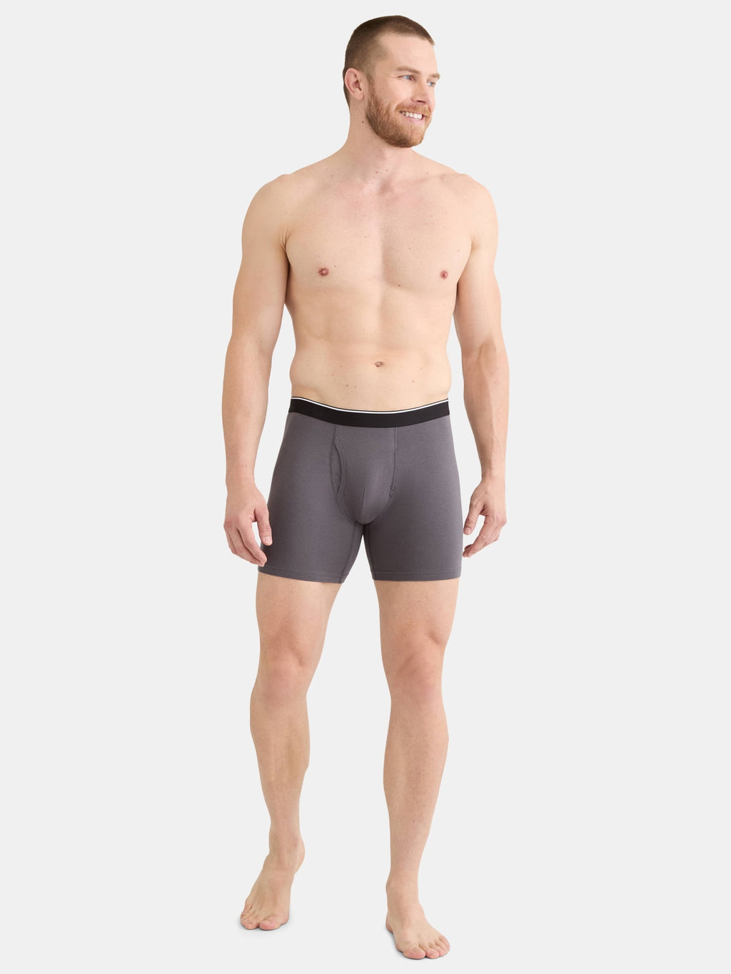 George Men's Cotton Blend Stretch Boxer Briefs, 6-Pack, Sizes S-2XL