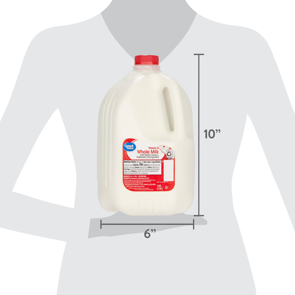 Great Value Whole Vitamin D Milk, Gallon