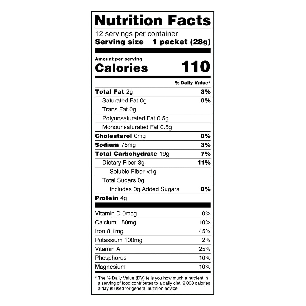 Great Value Original Instant Oatmeal, 0.98 oz, 12 Count