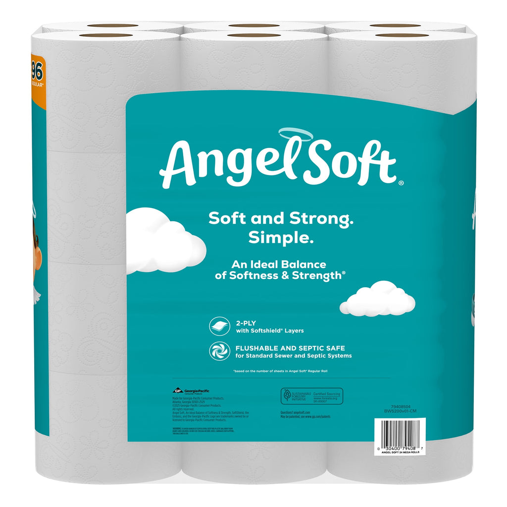 Angel Soft 2-Ply Toilet Paper, 36 Mega Rolls, 320 Sheets per Roll