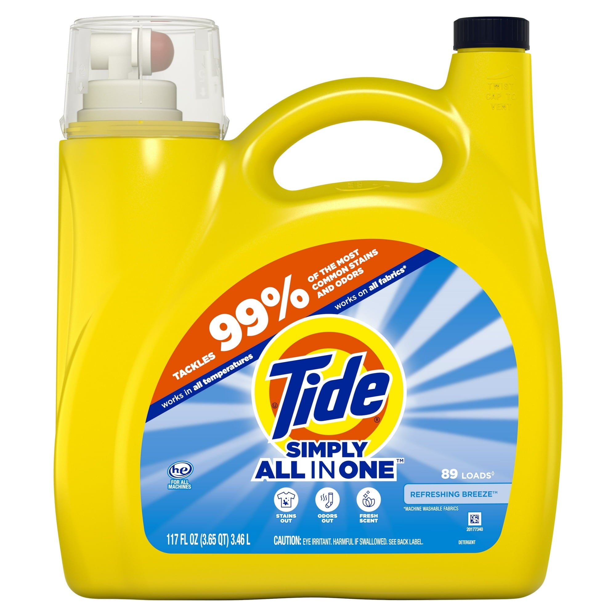 Tide 117 fl. oz. Simply Clean and Fresh Refreshing Breeze Scent Liquid Laundry Detergent (89-Loads)