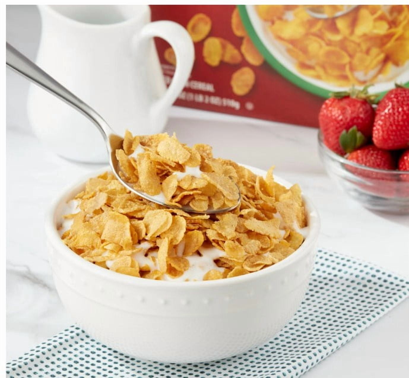 Great Value Toasted Corn Flakes Breakfast Cereal, 18 oz