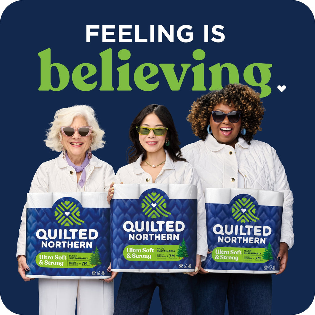 Quilted Northern Ultra Soft & Strong 2-Ply Toilet Paper, 12 Mega Rolls, 255 Sheets Per Roll