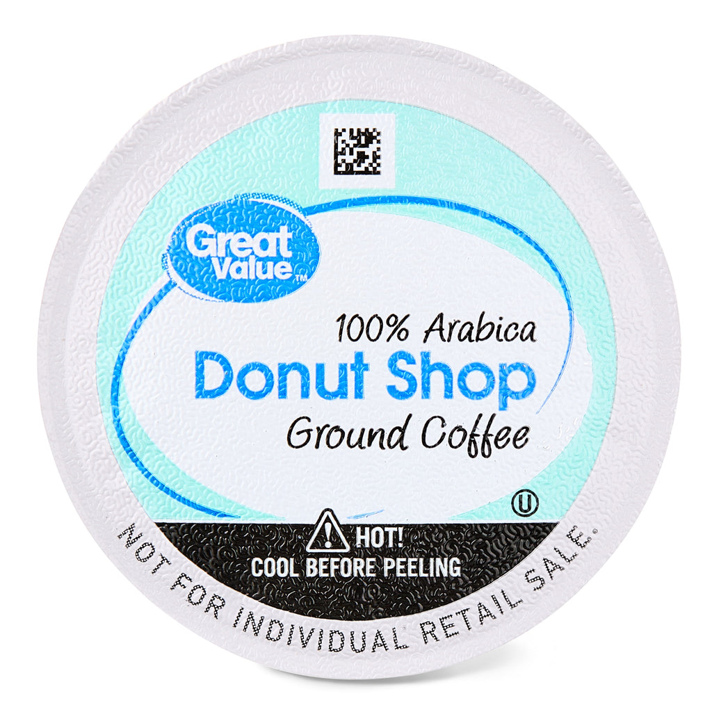 Great Value 100% Arabica Colombian Medium Dark Roast Ground Coffee Pods, 33.1 oz, 100 Count