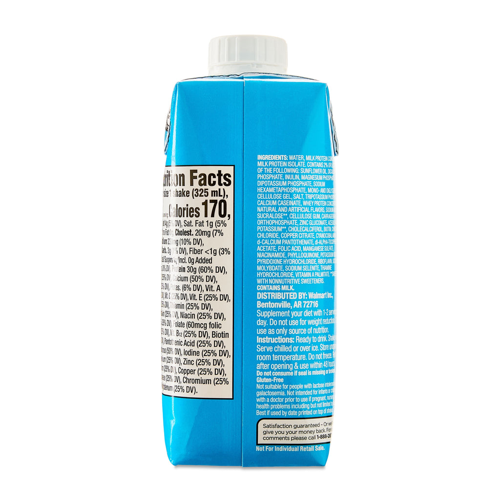 Equate Protein Shake, Vanilla, 11 fl oz, 12 Count